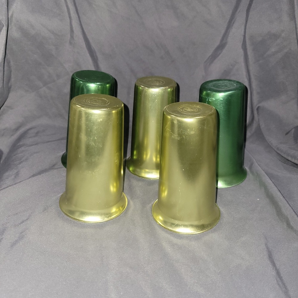 Vintage Mid-Century Modern Zephyrware Aluminum Metalware Cups 5 Tumblers - Picture 9 of 9